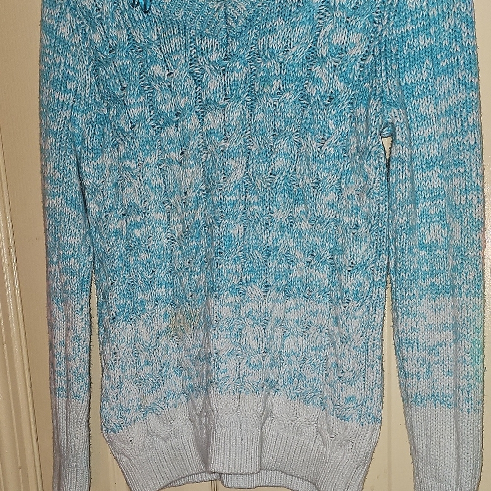 Liz Claiborne Sky Blue Textured Sweater - Picture 3 of 7